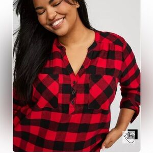 Torrid Harper Flannel Pullover